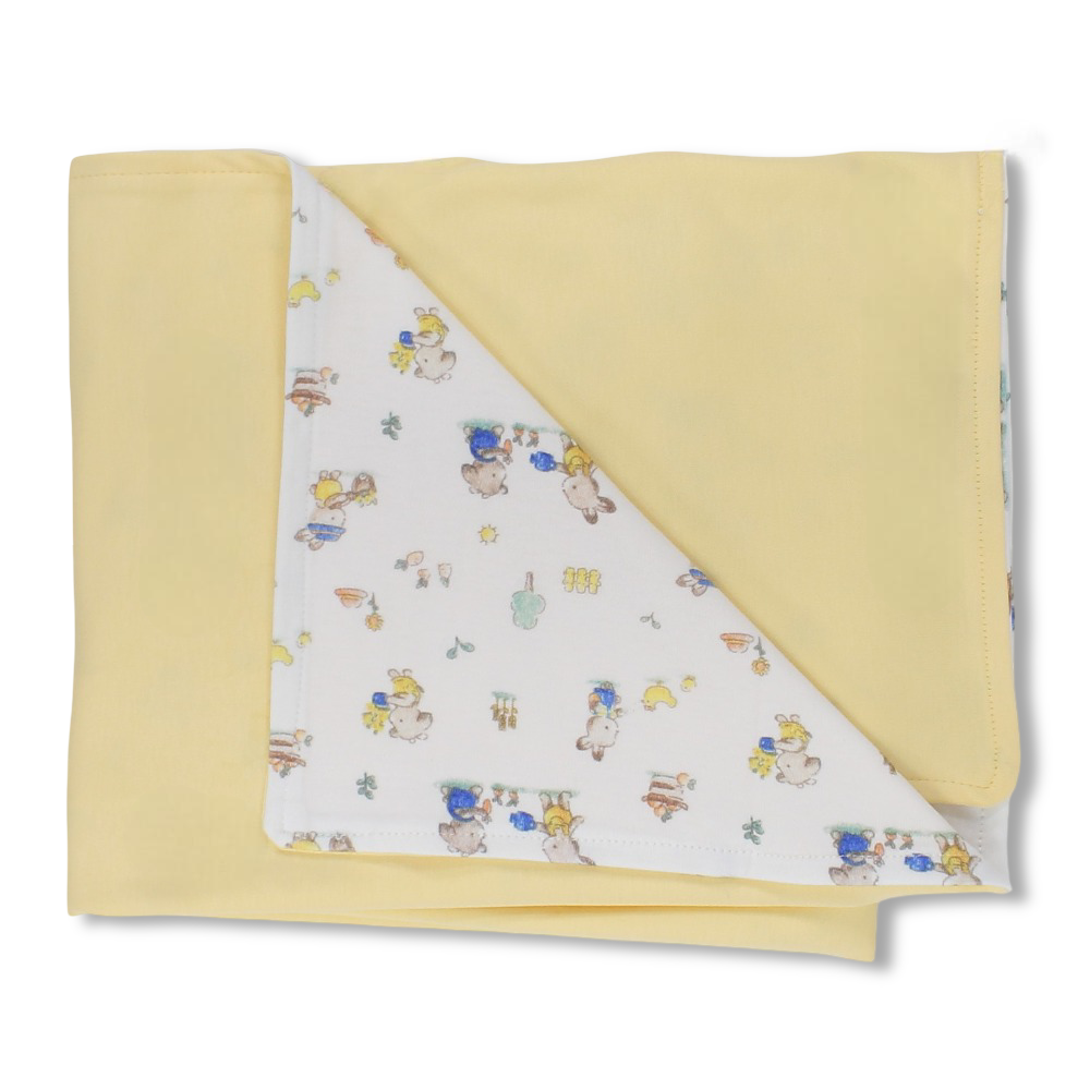 Cotton Baby Blanket  – Tractor Embroidery