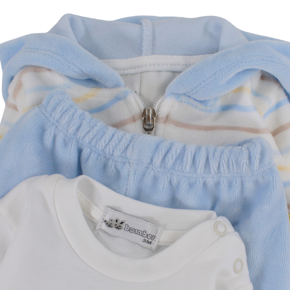 Baby Boys Velvet Pajama Set - Dinosaur Design