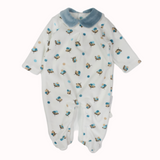 Cute Flowers Long-Sleeved Baby Footie