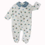 Cute Flowers Long-Sleeved Baby Footie