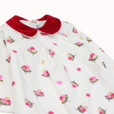 Cute Flowers Long-Sleeved Baby Footie