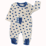 Polka Dots Long-Sleeved Baby Footie