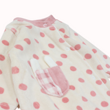 Polka Dots Long-Sleeved Baby Footie