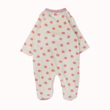 Polka Dots Long-Sleeved Baby Footie