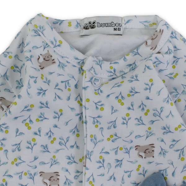 Baby Girls Cotton Baby Footie – with Bow Design