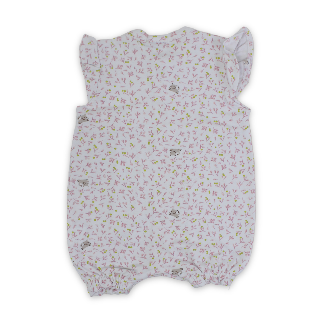 Baby Girls Cotton Romper – with Bow Design