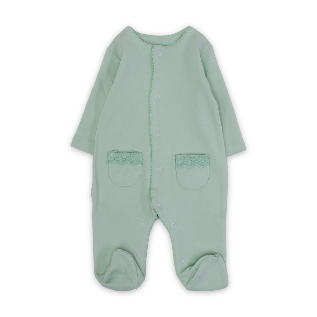 Baby Girls Cotton Baby Footie Onesie - Clothing - Bumber