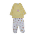 Unisex Baby Cotton Pajama – Clouds and Balloons Print