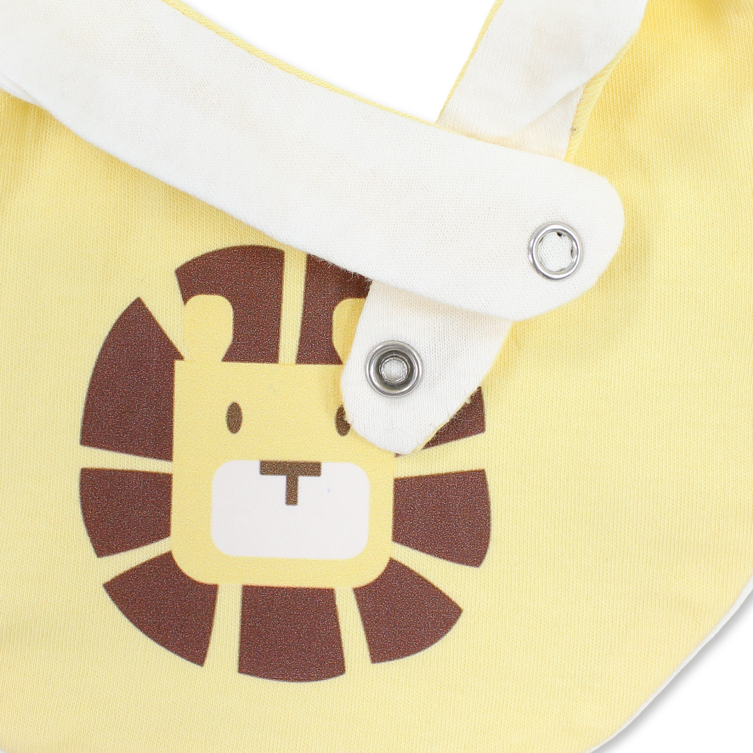 Cotton Baby Bib – Lion Print