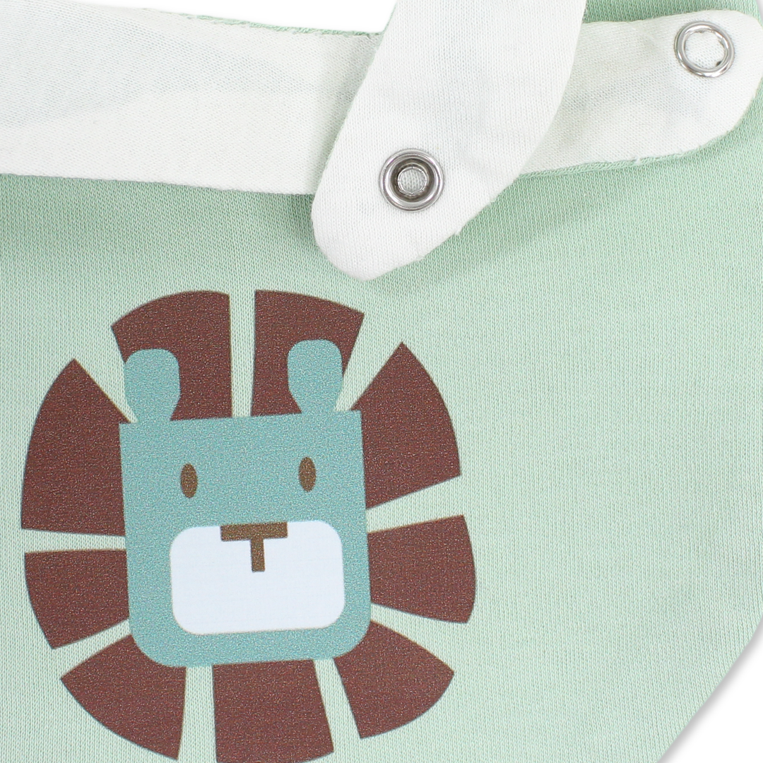 Cotton Baby Bib – Lion Print