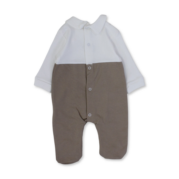 Baby Boys Cotton Baby Footie – with Puppy Print