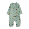 Baby Boys Cotton Baby Footie Onesie – Animals Print