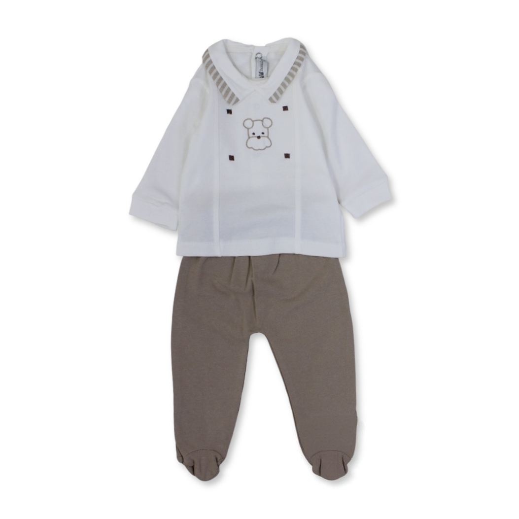 Baby Boys Cotton Pajama – with Puppy Print