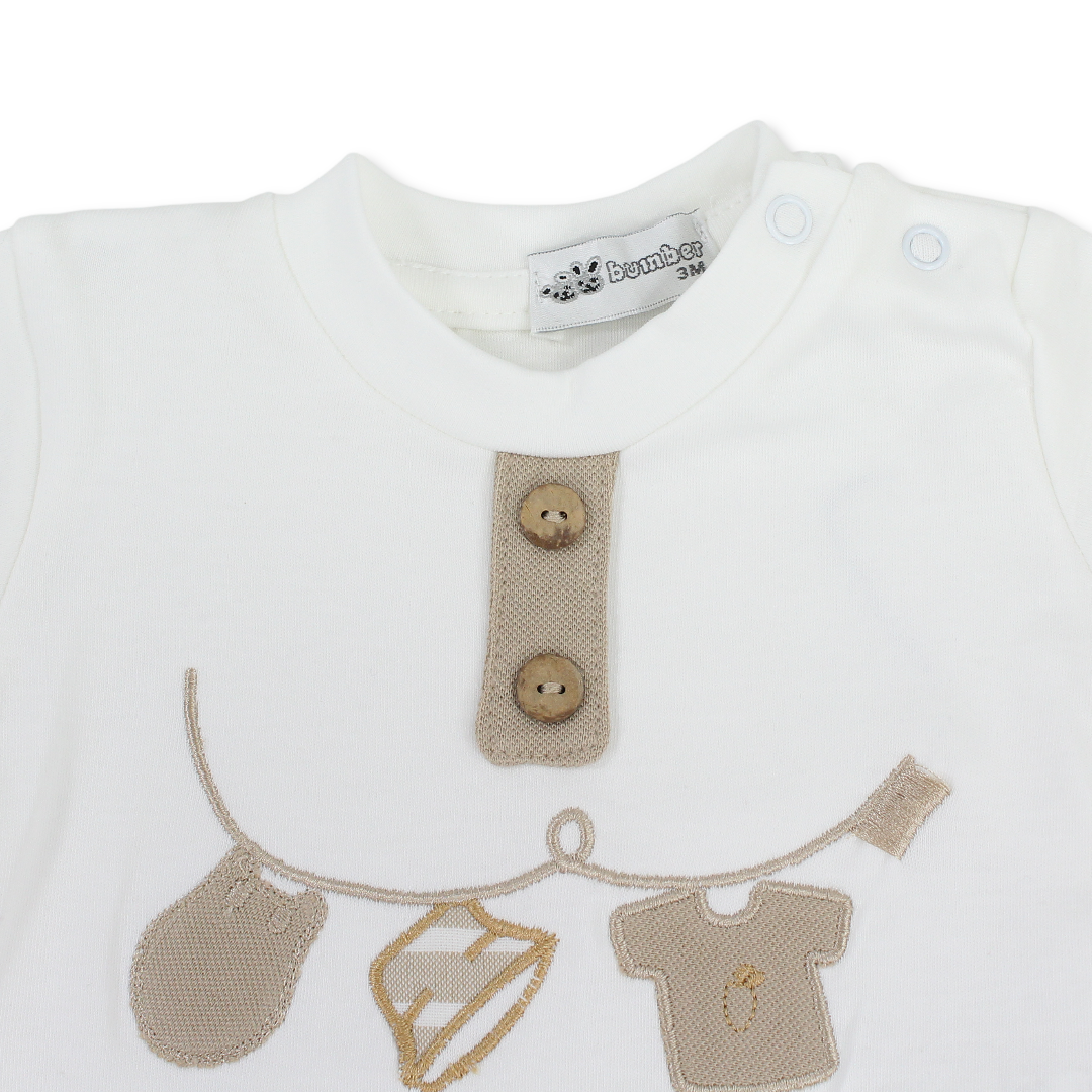 Baby Boys Cotton Pajama – Clothesline Print