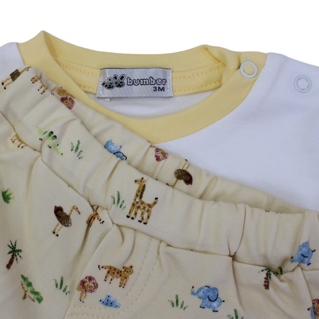 Baby Boys Cotton Pajama – Animals Print
