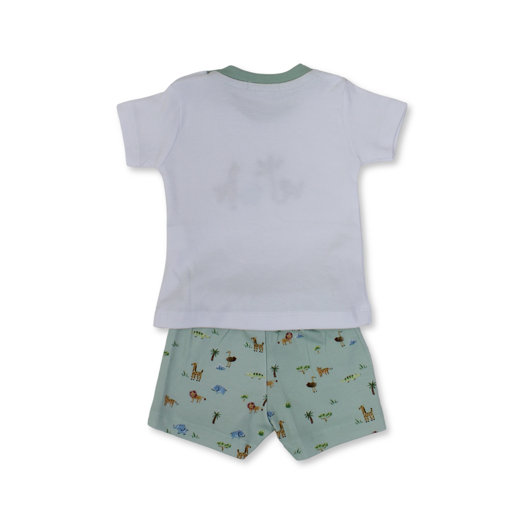 Baby Boys Cotton Pajama – Animals Print
