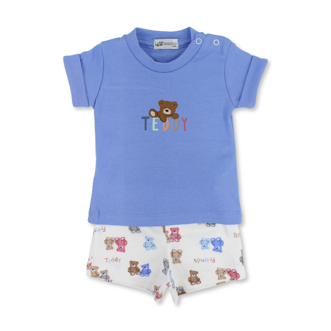 Baby Boys Cotton Pajama – Teddy Bear Print