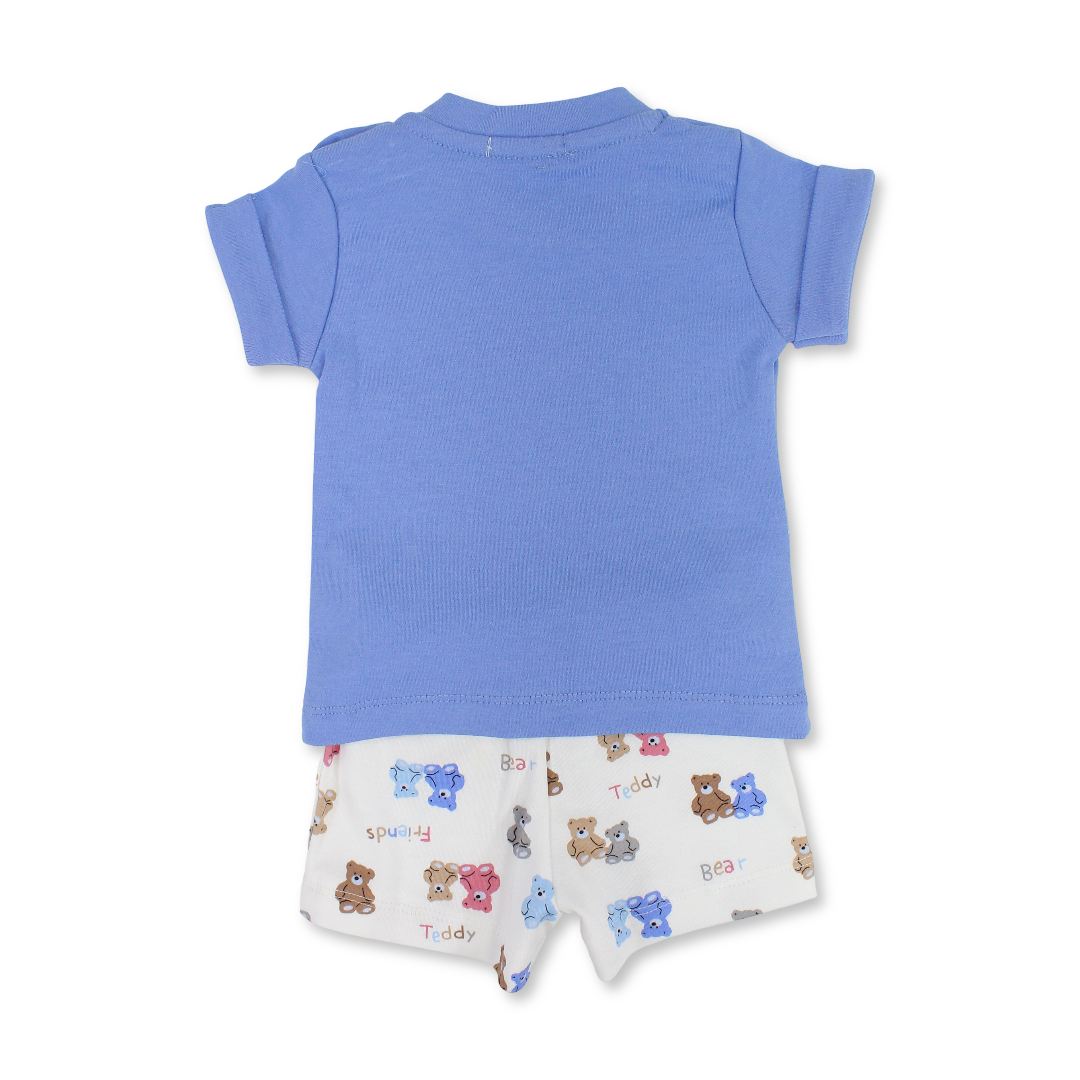 Baby Boys Cotton Pajama – Teddy Bear Print