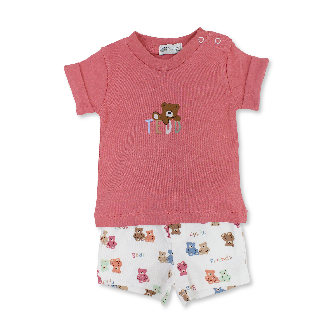 Baby Boys Cotton Pajama – Teddy Bear Print