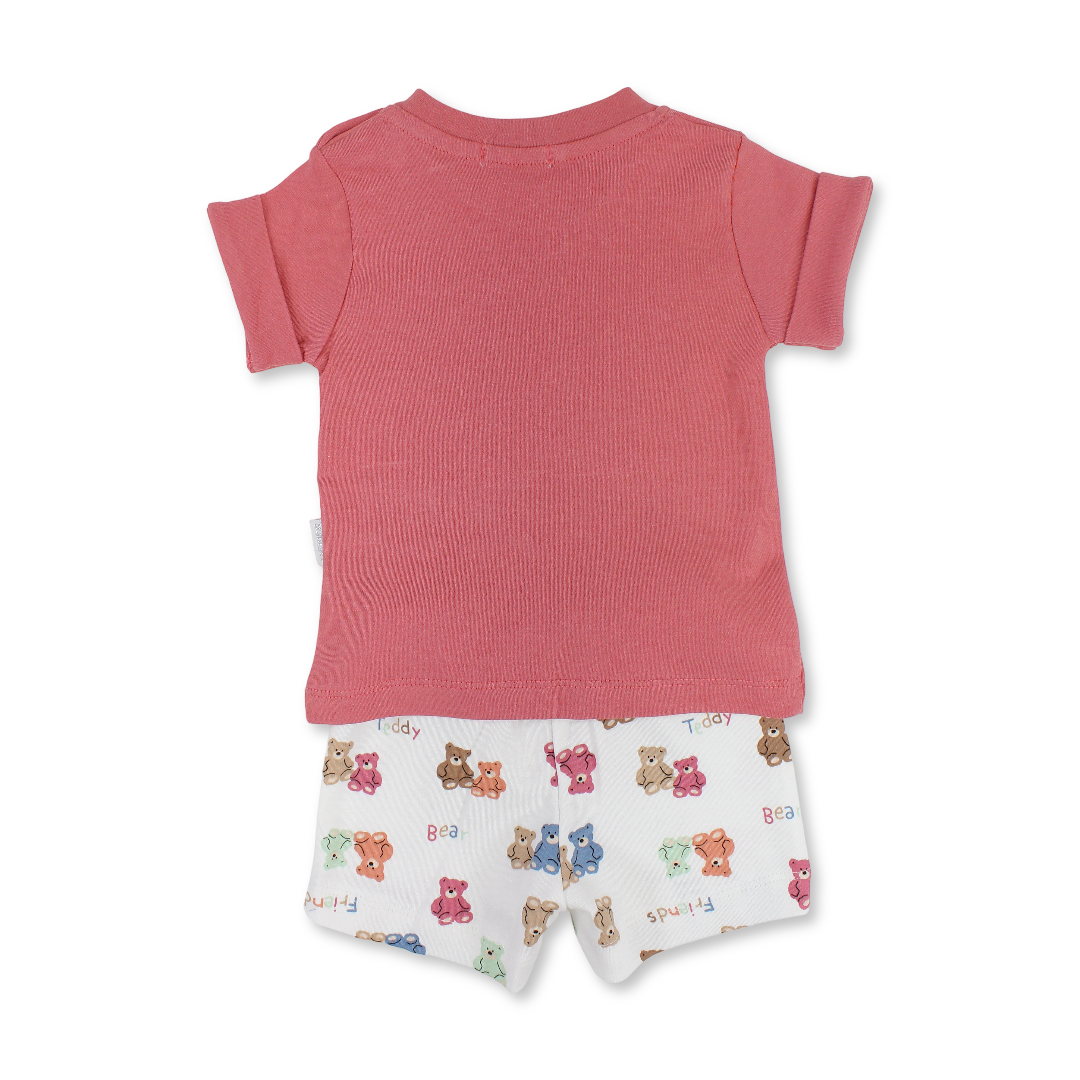 Baby Boys Cotton Pajama – Teddy Bear Print