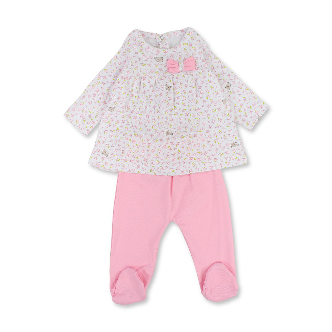 Baby Girls Cotton Pajama – with Bows Design
