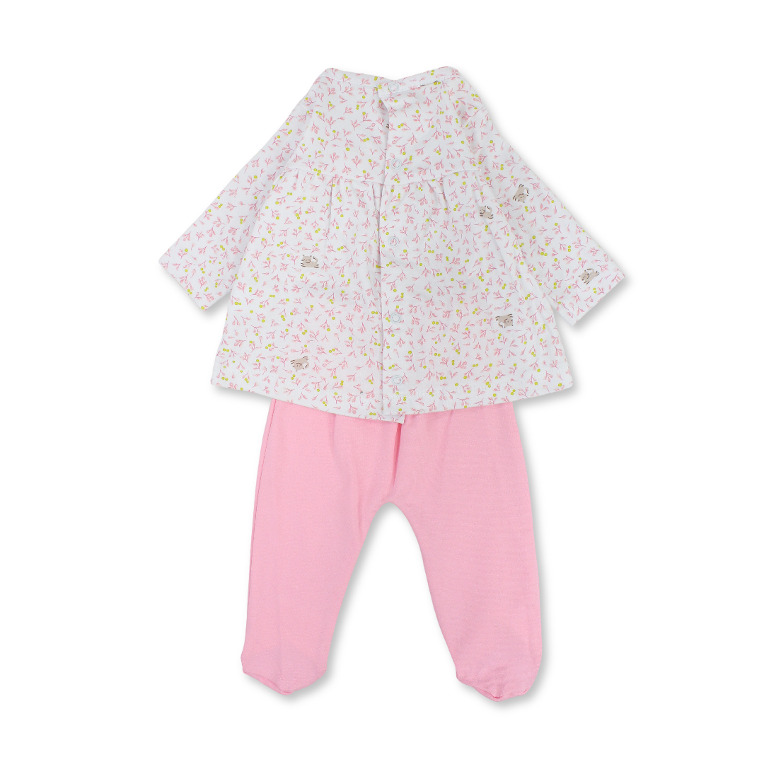 Baby Girls Cotton Pajama – with Bows Design