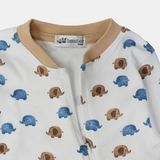 Baby Elephants Long-Sleeved Footless Onesie