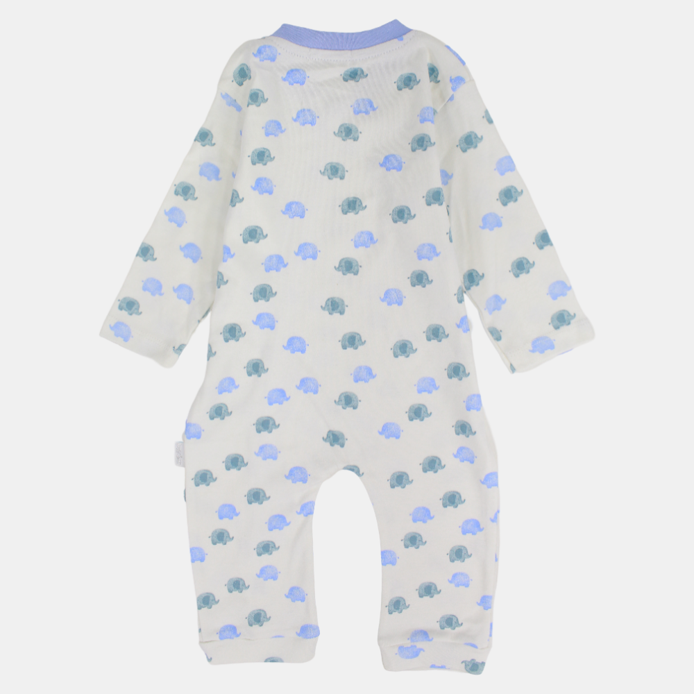 Baby Elephants Long-Sleeved Footless Onesie