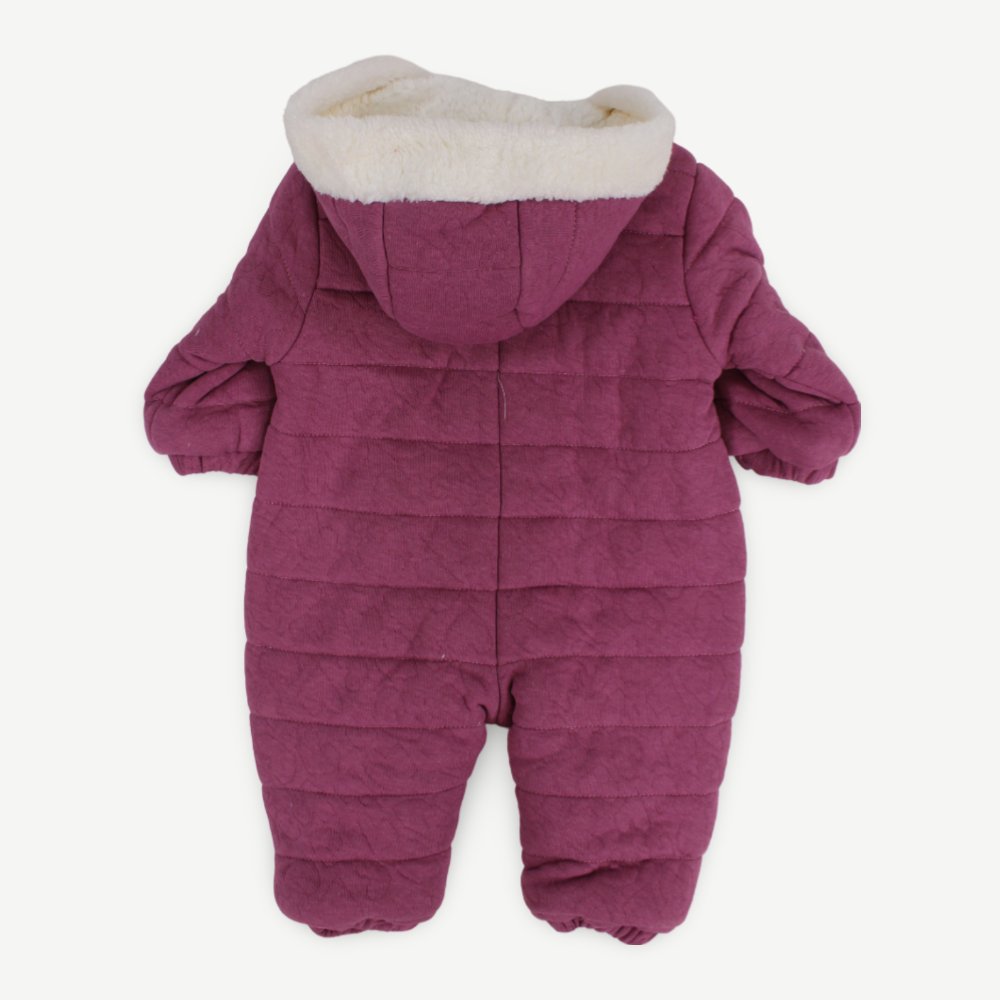 Plain Long-Sleeved Hooded Overall
