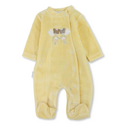 Baby Girls Velvet Baby Footie – Ballerina Design