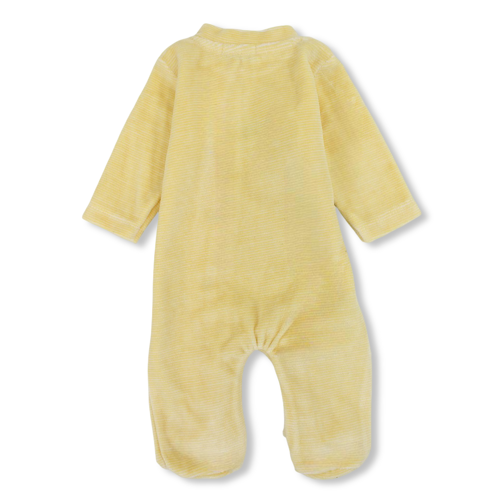 Baby Girls Velvet Baby Footie – Ballerina Design