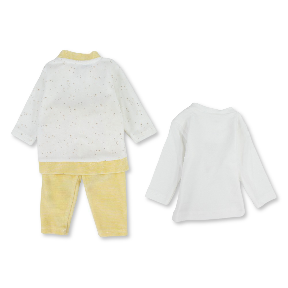 Baby Girls Velvet 3-Piece Outfit Set – Ballerina Design