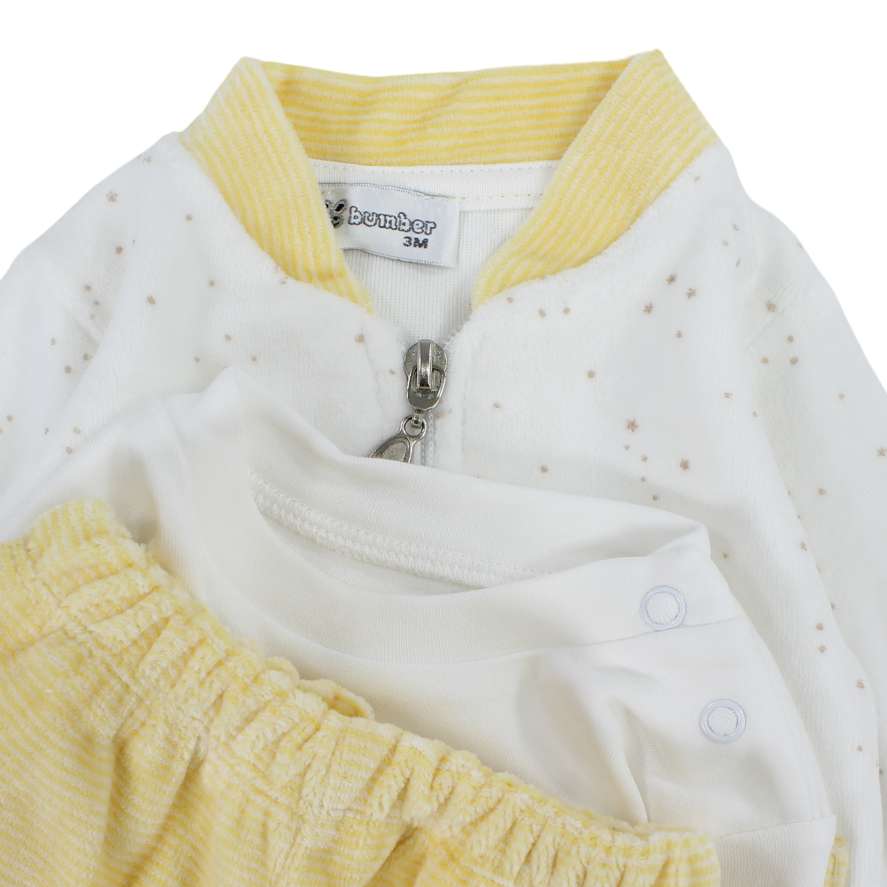 Baby Girls Velvet 3-Piece Outfit Set – Ballerina Design