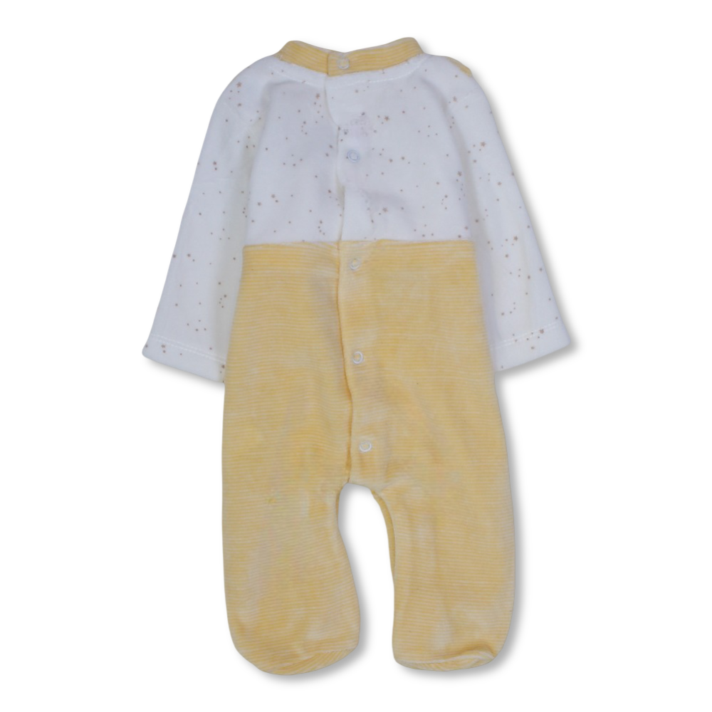 Baby Girls Velvet Baby Footie – Fairies Embroidery