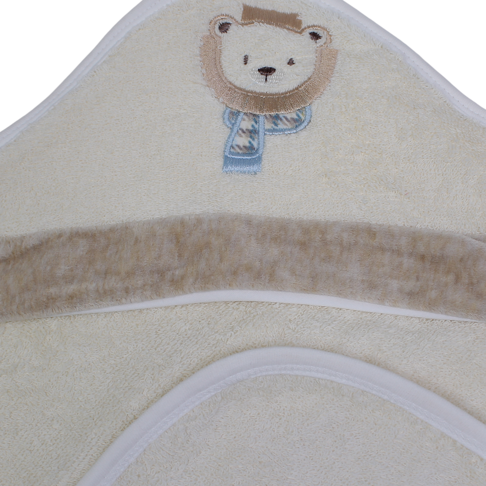 Cotton Baby Hooded Towel – Bear Embroidery