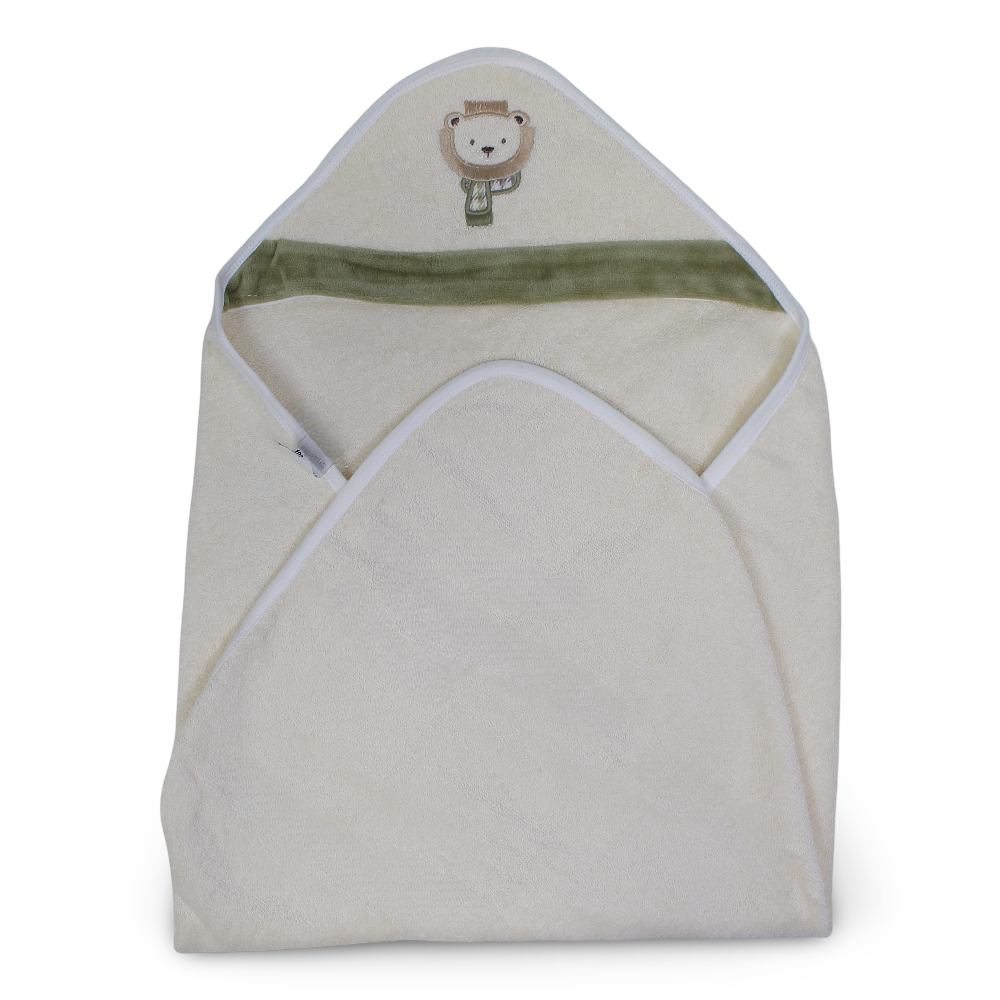 Cotton Baby Hooded Towel – Bear Embroidery