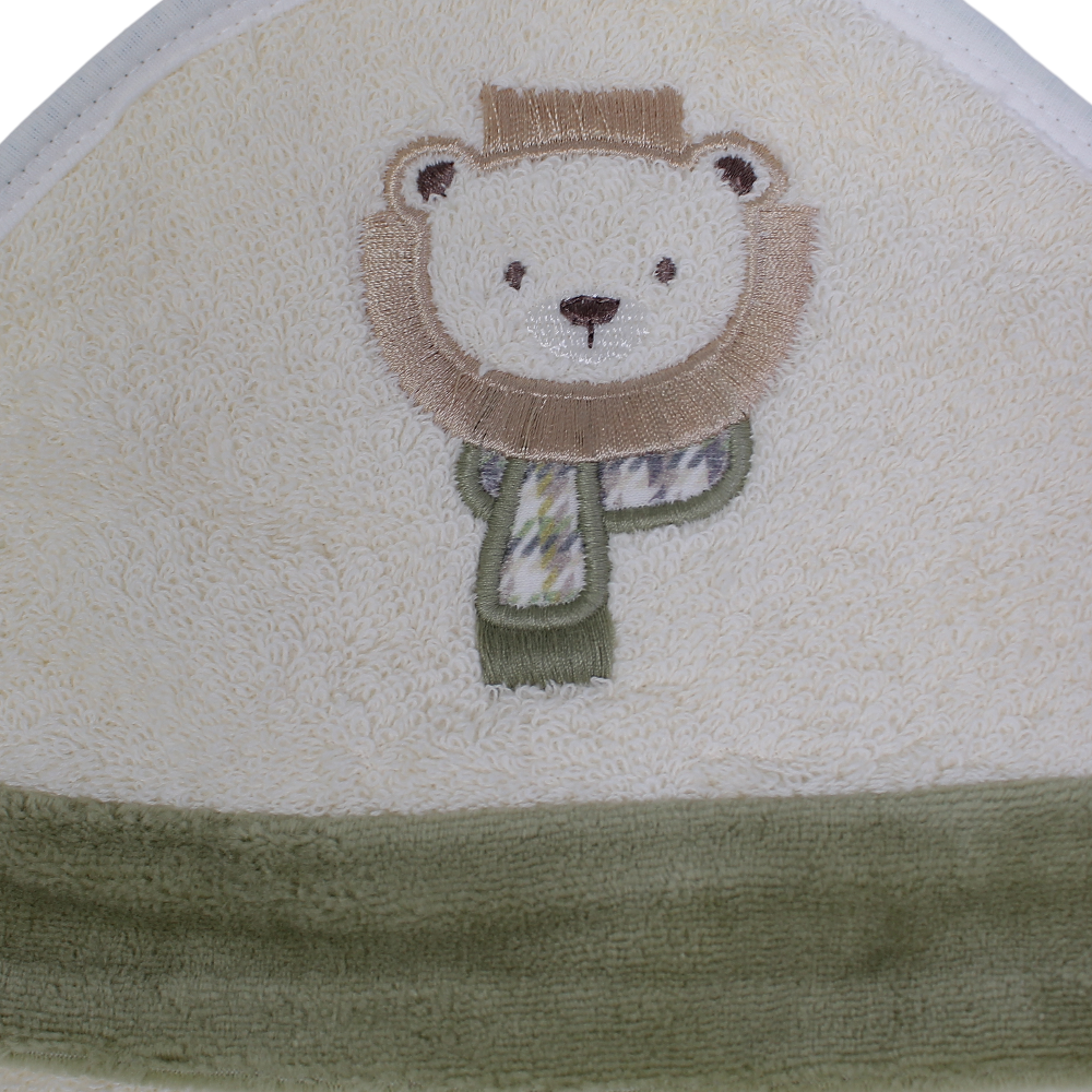 Cotton Baby Hooded Towel – Bear Embroidery