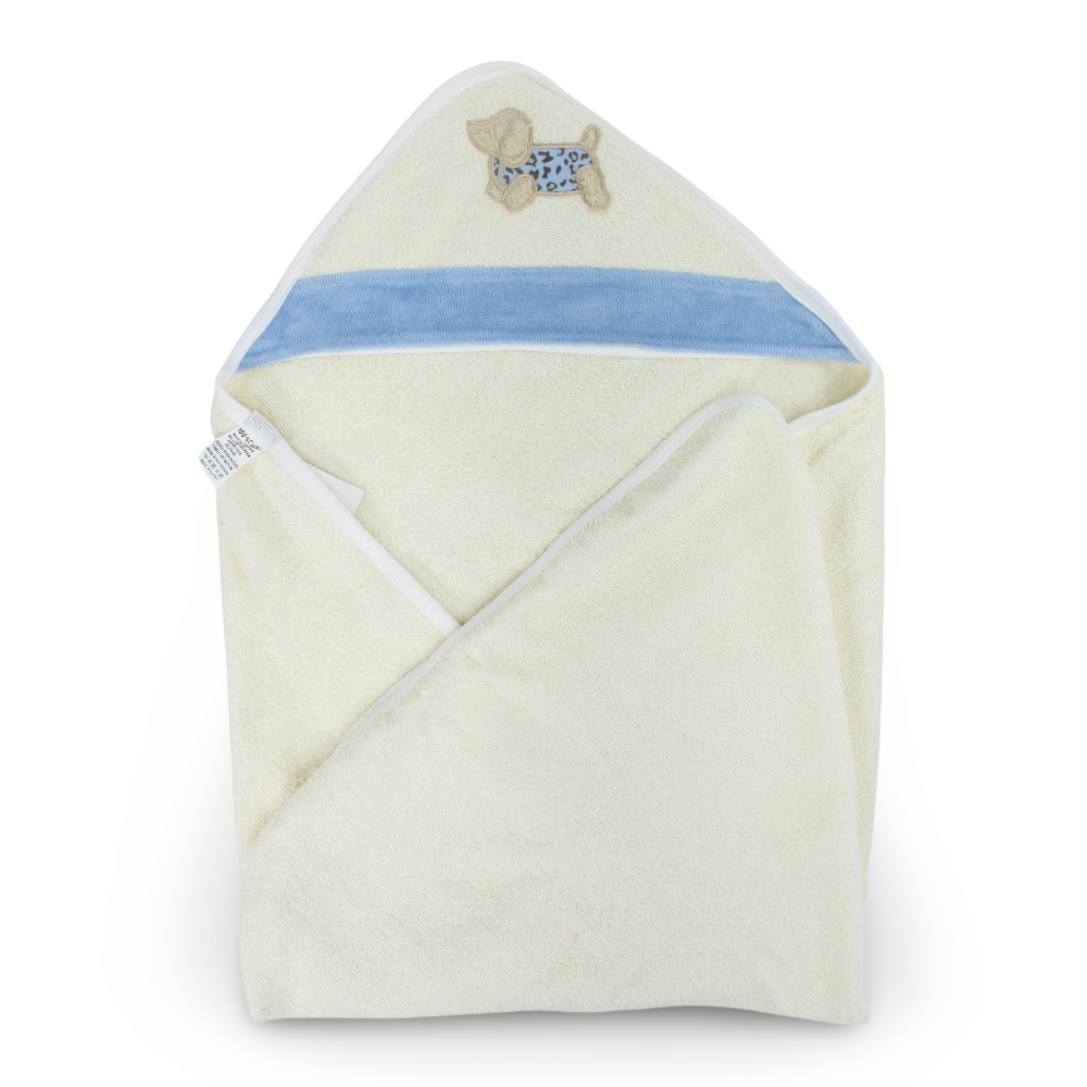 Cotton Baby Hooded Towel – Dog Embroidery
