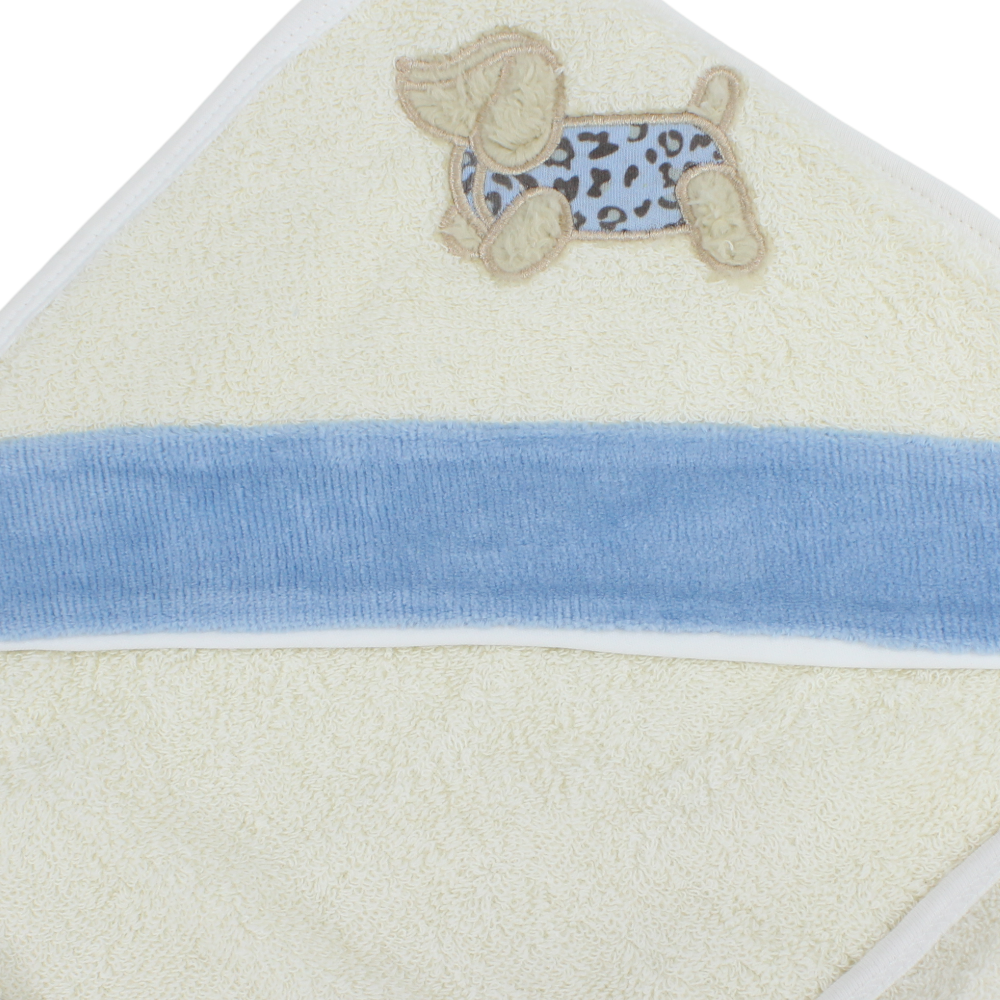 Cotton Baby Hooded Towel – Dog Embroidery