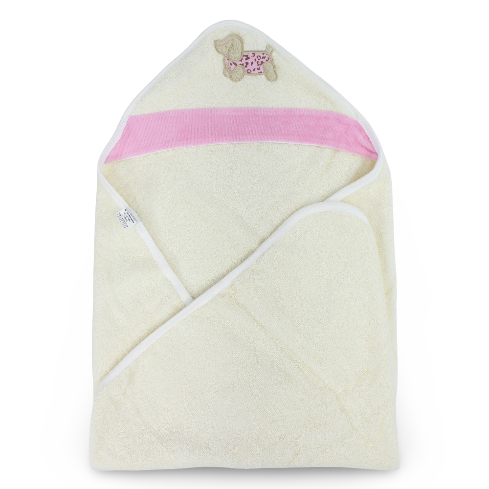 Cotton Baby Hooded Towel – Dog Embroidery