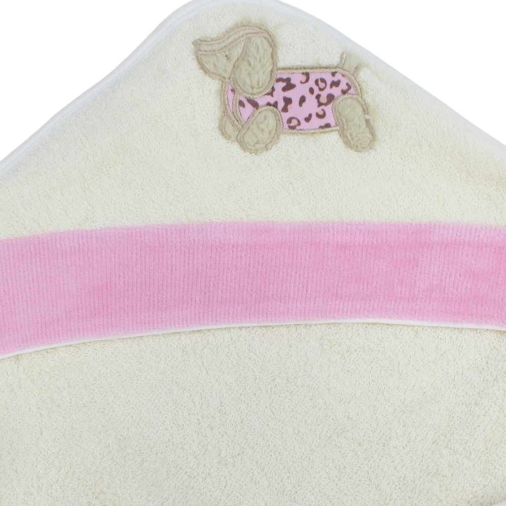 Cotton Baby Hooded Towel – Dog Embroidery