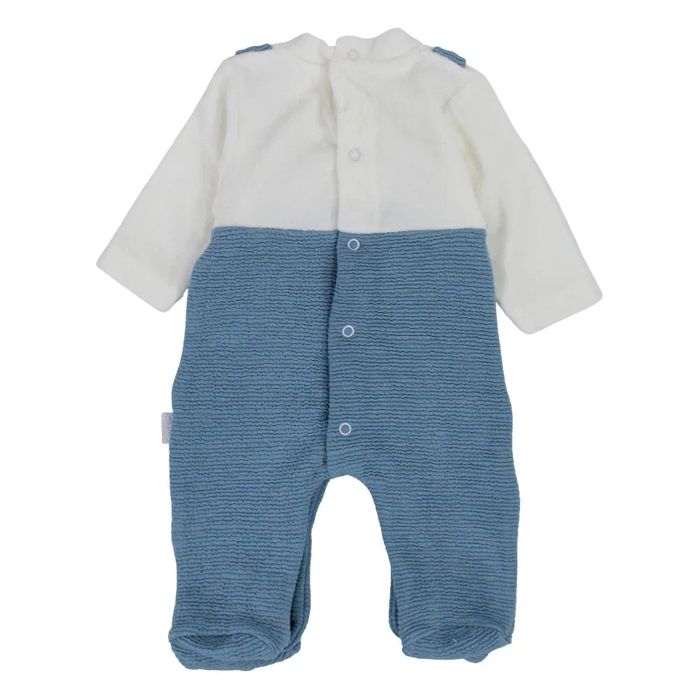 Baby Boys Velvet Baby Footie – Car Design