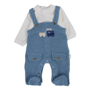 Baby Boys Velvet Baby Footie – Car Design