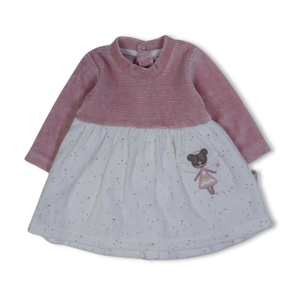 Baby Girls Velvet Dress – Cute Girl Embroidery