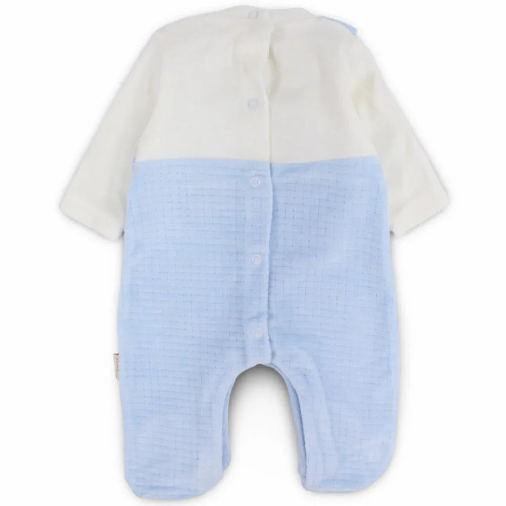 Baby Boys Velvet Baby Footie – Bunny Design
