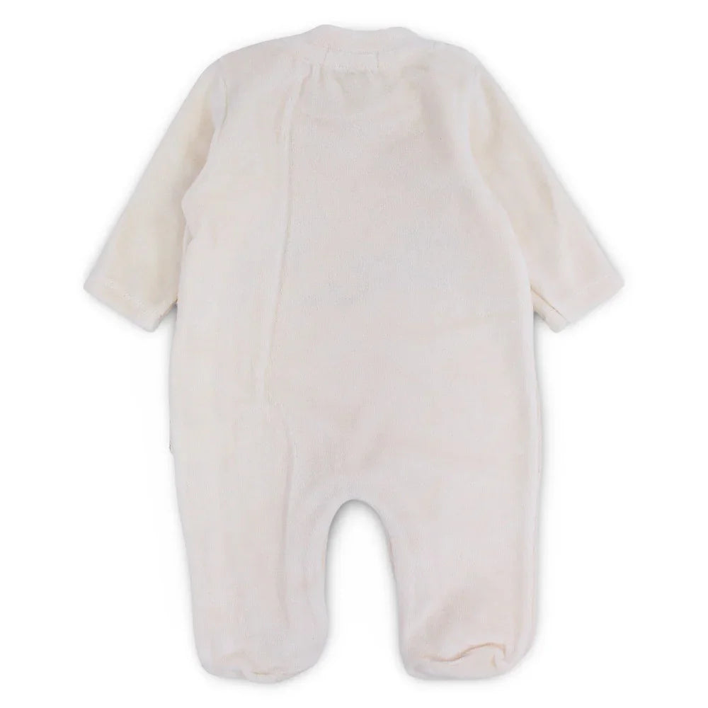 Baby Boys Velvet Baby Footie – Cute Train & Tree Design