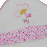 Baby Girls Cotton Hooded Towel – Flower Embroidery