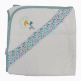 Baby Girls Cotton Hooded Towel – Flower Embroidery