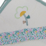Baby Girls Cotton Hooded Towel – Flower Embroidery