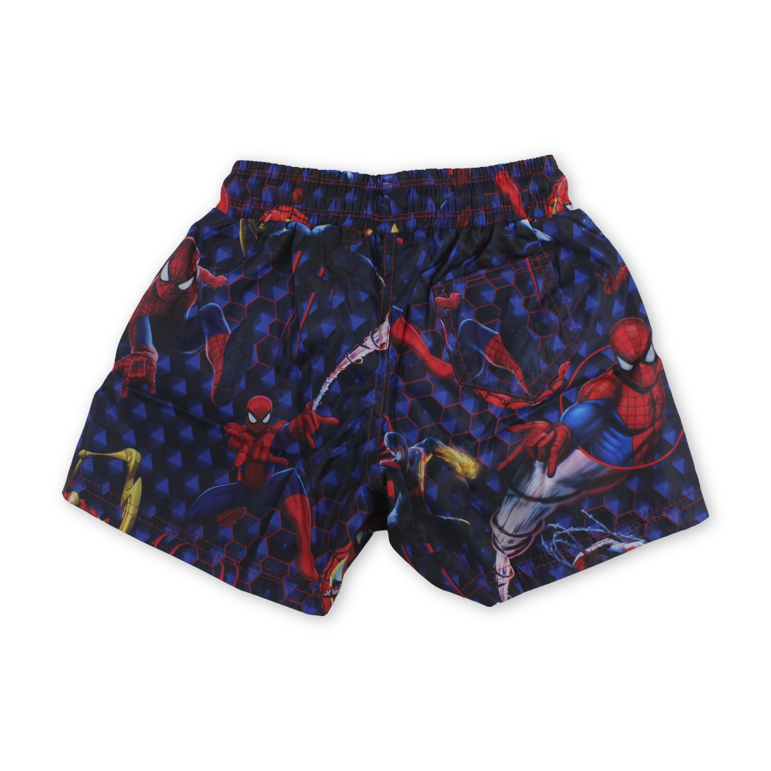Baby Boys Swim Trunks – Blue with Spider-Man Print